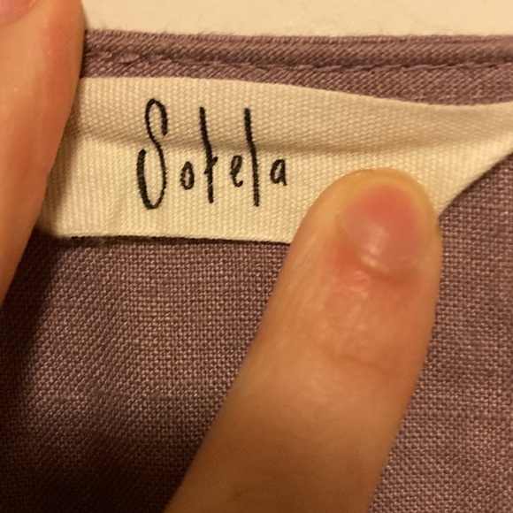 RESERVED: Sotela Luna Dress Lavender Linen - Picture 2 of 5